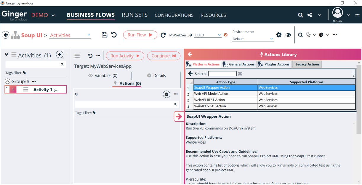 Web API Action- SoapUI Wrapper & Rest