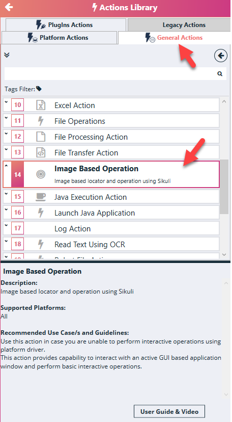 Image Based Operation